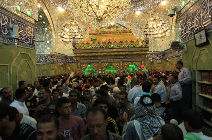 Works inside the Holy Shrine