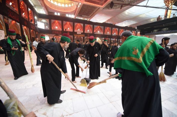 تنظيف الصحن الشريف