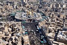 حصرياً من المركز الخبري ...صور جوية لمدينة كربلاء المقدسة