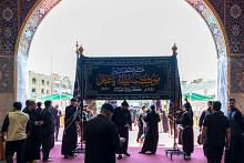  قسم حفظ النظام ينظم دخول المواكب العزائية إلى صحن مرقد أبي الفضل العباس (عليه السلام)