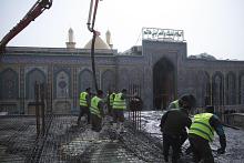 قسم المشاريع الهندسية ينجز الهيكل الإنشائي لسرداب مشروع صحن أمّ البنين (عليها السلام)