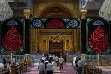 قسم رعاية الصحن الشريف ينشر لافتات الحزن بذكرى شهادة الإمام الجواد (عليه السلام)