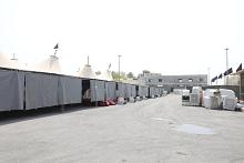 العتبة العباسية المقدسة تواصل أعمال تهيئة مجموعة مواكب أم البنين (عليها السلام) لخدمة زائري الأربعين