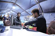 مجموعة مواكب أم البنين (عليها السلام) تقدم خدمات طبية لأكثر من 3000 زائرٍ يوميا 