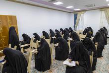 شعبة الخطابة الحسينية النسوية تُجري الاختبارات الفصليّة لطالبات معهد الخطابة