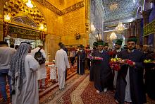 هكذا هنّأ السادةُ الخَدَم في العتبة العبّاسية المقدّسة الإمامَ الحسينَ بذكرى ولادة أخيه أبي الفضل العبّاس (عليهما السلام)