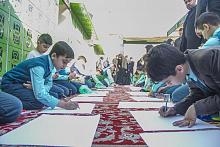 تلاميذ مدارس مجموعة العميد يشاركون بفعاليات موسم الاحزان العاشر والمقام لإحياء ذكرى شهادة الزهراء عليها السلام..