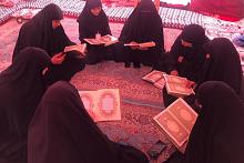 نشاطات متعدّدة لمعهد القران الكريم النسوي على طريق الزائرين