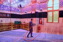 قسم الصيانة يجري أعمال الإدامة لمنظومة إطفاء مقام الإمام المهدي (عجّل الله فَرَجه)