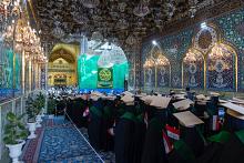 قسم رعاية الصحن يهيئ الأماكن المخصصة لفعاليات حفل تخرج طالبات الجامعات العراقية العاشر