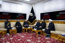 المشرف على مجمع أبي الفضل العباس (عليه السلام) يستقبل وفدًا من مرقد السيدة المعصومة (عليها السلام)