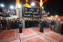 موكب العتبتين المقدستين يستذكر شهادة الإمام الهادي (عليه السلام) في سامراء