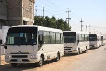وصول طالبات المحافظات الجنوبية المشارِكات في حفل التخرّج إلى كربلاء 