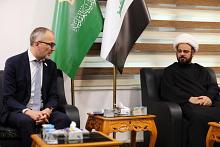 المركز العراقي ووفد الوكالة الألمانية يبحثان سبل التعاون في مجال توثيق جرائم التطرّف