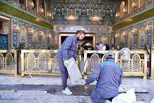 قسم الصيانة ينهي أعمال الإدامة الدورية في صحن مرقد أبي الفضل العباس (عليه السلام)