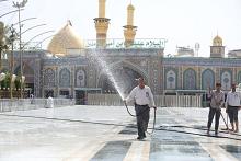 قسم بين الحرمين ينفذ حملة لتنظيف الساحة الوسطية