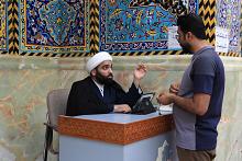 قسم الشؤون الدينية يقدّم خدماته الإرشادية لزائري مرقد أبي الفضل العباس (عليه السلام)