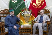 الأمين العام للعتبة العسكرية يهنّئ الأمين العام للعتبة العبّاسية بمناسبة إعادة تعيينه