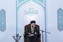 أستاذ الحوزة العلمية العلامة السيد أحمد الصافي يلقي المحاضرة العلمية الأسبوعية السابعة في شرح دعاء أبي حمزة الثمالي