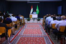 خلال الاجتماع بالملاكات.. رئيس المجمع العلمي يؤكد على الانسجام مع رؤية العتبة العباسية القرآنية