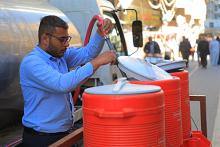 الشؤون الخدمية: عملنا مستمر بتوفير مياه الشرب للزائرين والمواكب الخدمية