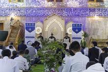 المجمع العلمي يواصل الختمة القرآنية الرمضانية المرتلة حفظًا في مقام الإمام المهدي (عجَّل الله فرجه)