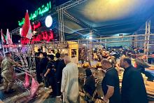 موكب فرقة العباس يقدم خدماته للمواكب الخدمية في سامراء بذكرى شهادة الإمام الحسن العسكري (عليه السلام)
