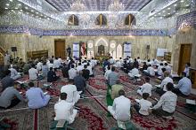 المجمع العلمي يقيم الجلسة القرآنية التدبرية في مقام الإمام المهدي(عجّل الله تعالى فرجه الشريف)