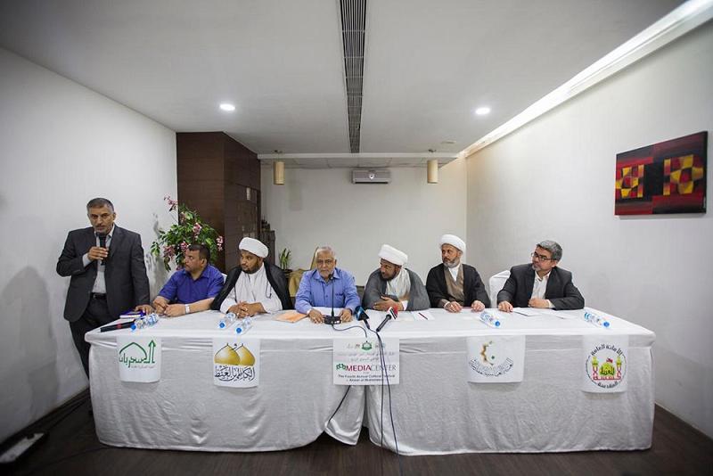 وفودُ عتبات العراق المقدّسة تعقد مؤتمراً صحفيّاً للتعريف بمهرجان أمير المؤمنين(عليه السلام) الثقافي السنويّ وبيان أهدافه..