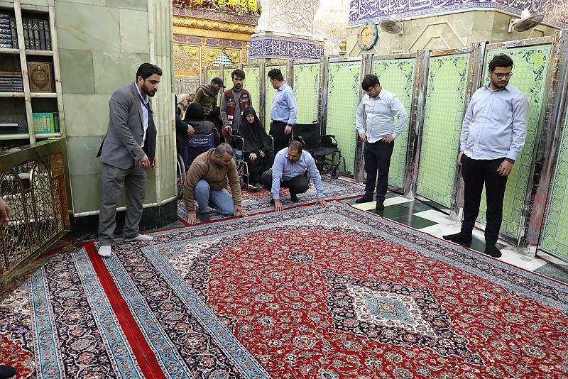 فرش أروقة صحن أبي الفضل العباس (عليه السلام) بسجّادٍ جديد...