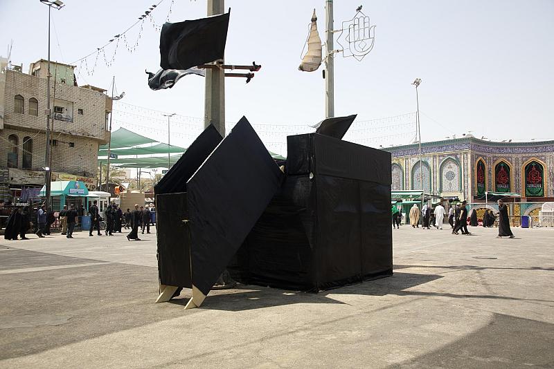 قسم الصناعات يُنجز عمل منصّةٍ للتغطية الإعلامية في منطقة باب القبلة لصحن مرقد أبي الفضل العباس (عليه السلام)