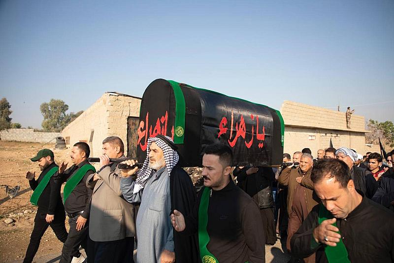 وفد قسم الشؤون الدينية يشارك أهالي نينوى احزانهم بشهادة السيدة الزهراء (عليها السلام)