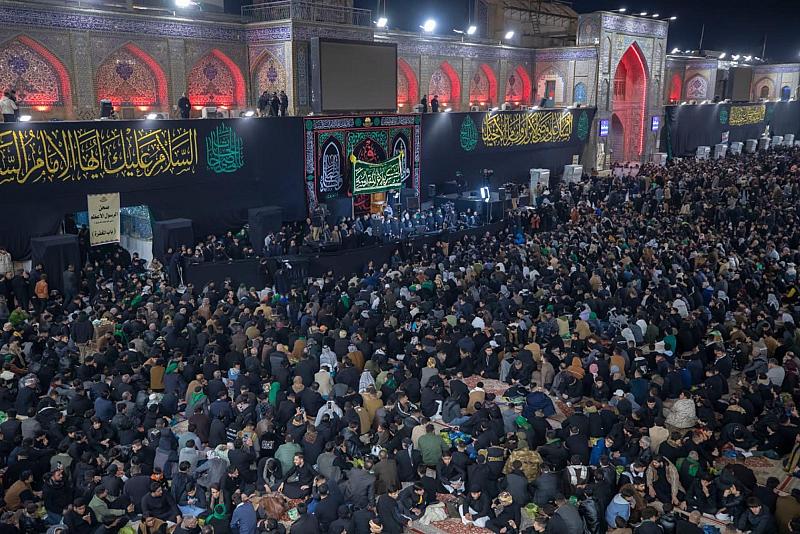 موكب أهالي كربلاء يحيي ذكرى شهادة الإمام الكاظم (عليه السلام) في بغداد