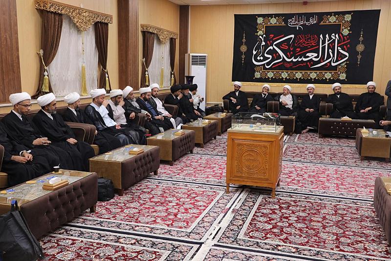 طلبة الحوزة العلمية يشاركون في التبليغ الحوزوي بذكرى استشهاد الإمام الحسن العسكري (عليه السلام)