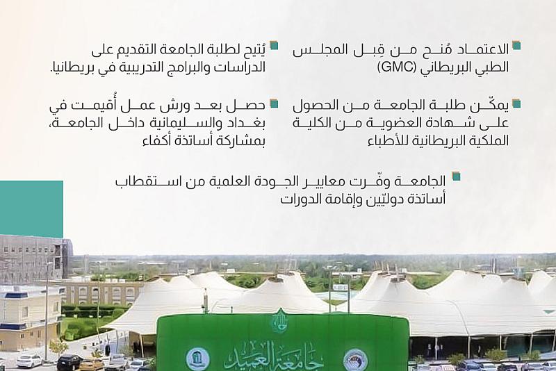 كلية الطب في جامعة العميد تحصل على الاعتماد البرامجي الدولي  