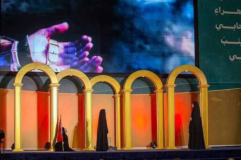 عرض مسرحي يستحضر الاتصال بين نهج أبي الفضل العباس (عليه السلام) والمرجعية العليا في حماية العفاف