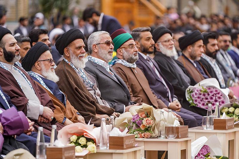 الأمين العام للعتبة العباسية المقدسة يشارك في حفل افتتاح مشروع تجديد الإيوان الذهبي بحرم أمير المؤمنين (عليه السلام)