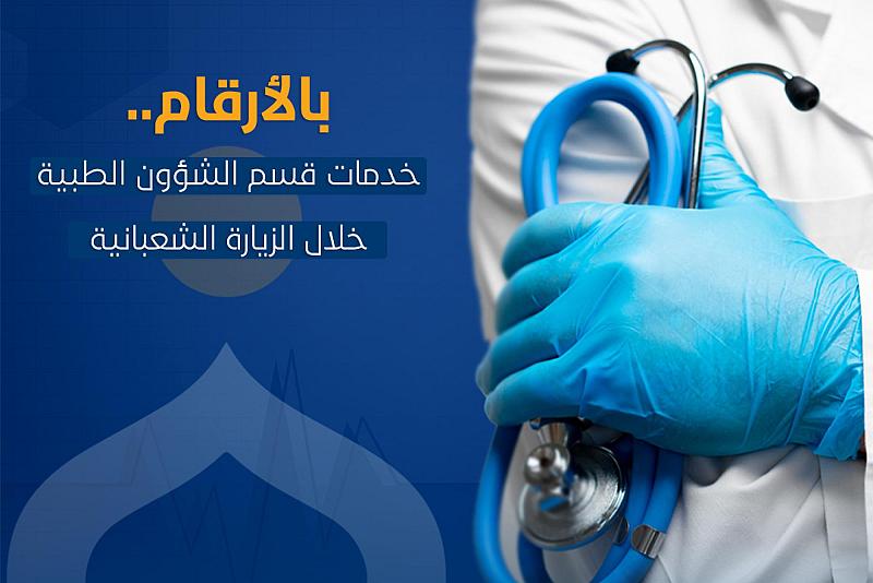 بالأرقام.. خدمات قسم الشؤون الطبية خلال الزيارة الشعبانية