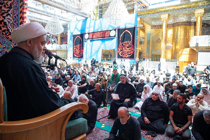 قسم الشؤون الدينية يستذكر سيرة الإمام العسكري (عليه السلام) ضمن محاضرته اليومية