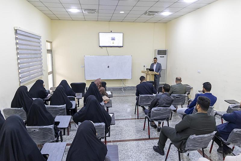 قسم الشؤون الفكرية يقيم ندوة تعريفية عن البوابة العراقية والملف الاستنادي في جامعة العميد