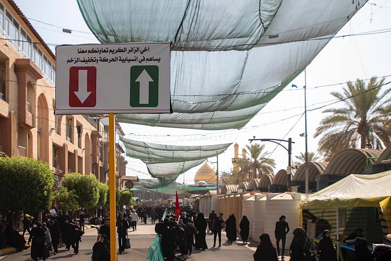 قسم بين الحرمين الشريفين يقدم خدمات إرشادية ولوجستية للمواكب وزائري الأربعين