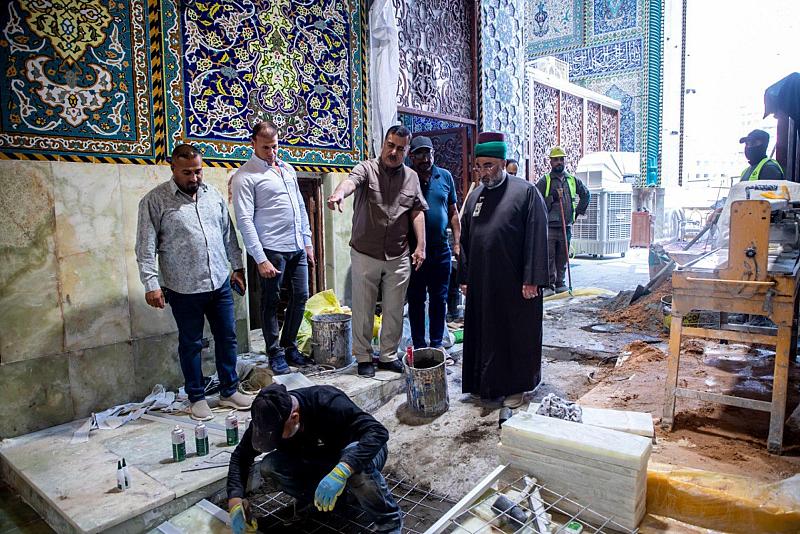 العتبة العباسية تصل إلى المراحل النهائية في تأهيل باب الإمام محمد الجواد (عليه السلام)