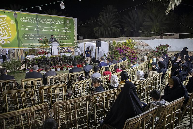 العتبة العباسية تحتفي بذكرى ولادة الإمام الحسن المجتبى (عليه السلام) في مشاتل الكفيل