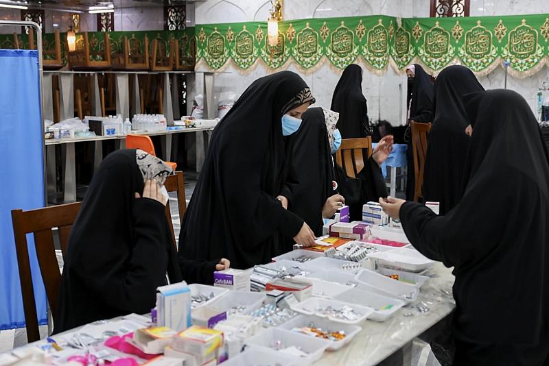 خدمات متنوعة تقدمها الشعب النسوية لزائرات النصف من شعبان