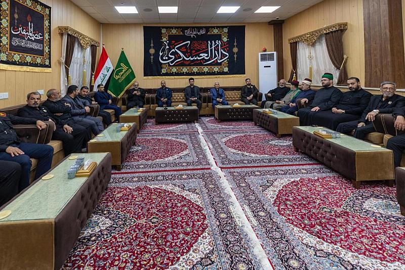 تكريم وفد العتبة العباسية المقدسة لمشاركته في تقديم الخدمات لزائري مرقد الإمامين العسكريّين (عليهما السلام)