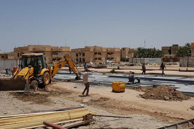 الانتهاء من صبّ المقطع الثاني لردهة الحياة في محافظة المثنّى والمباشرة بأعمال الهيكل الحديديّ