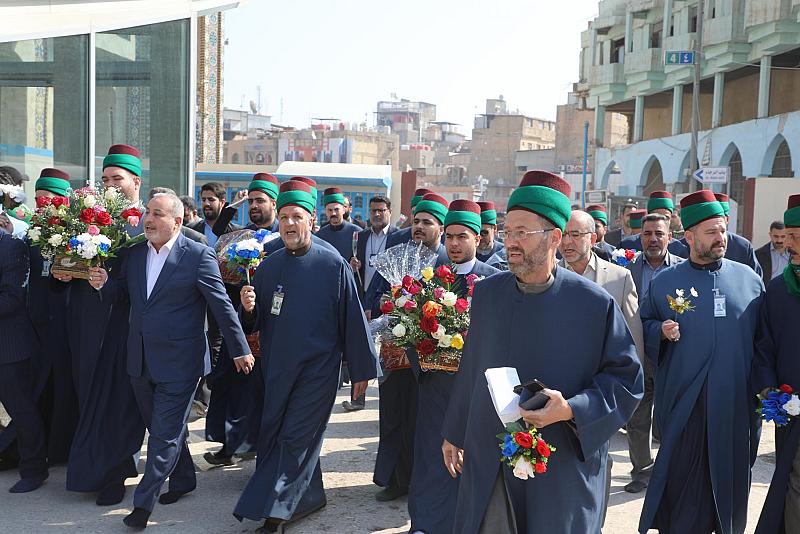 وفد العتبة العباسية يقدّم التهاني لخدمة الامام الحسين (عليه السلام) بذكرى ولادته