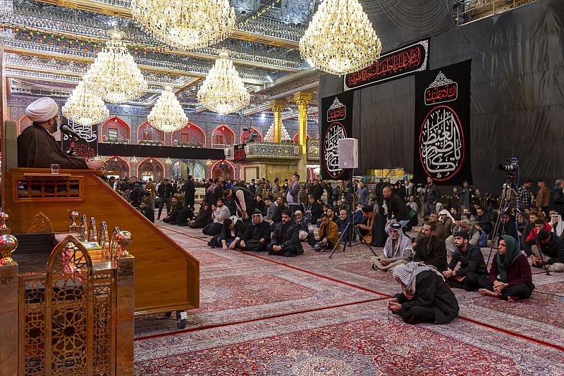العتبة العباسية المقدسة تواصل إقامة مجالس عزائها بذكرى شهادة الإمام الكاظم (عليه السلام)