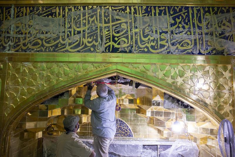 الانتهاء من مشروع تقوية وتذهيب طارمة مرقد أبي الفضل العبّاس (عليه السلام)