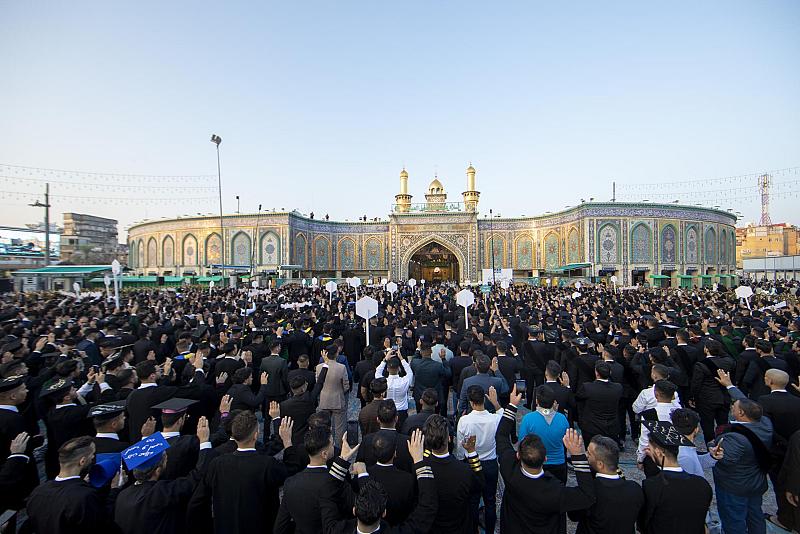 2500 طالب يرددون قسم التخرج عند مرقد أبي الفضل العباس (عليه السلام)